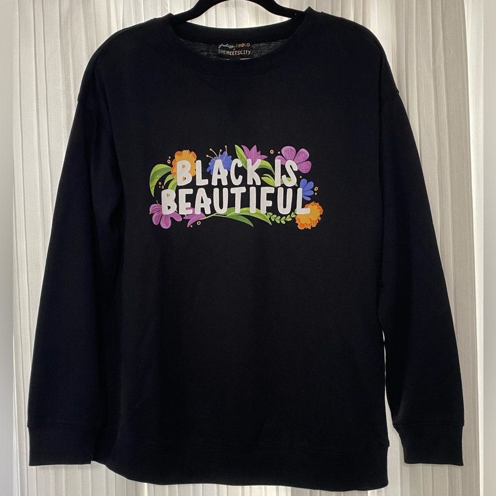 NWT Soft Black is Beautiful Pull Over Sweater